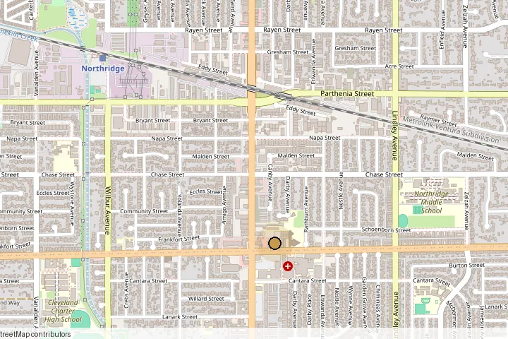 Map showing the Goals clinic at 18433 Roscoe Blvd, Northridge